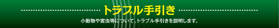 トラブル手引き